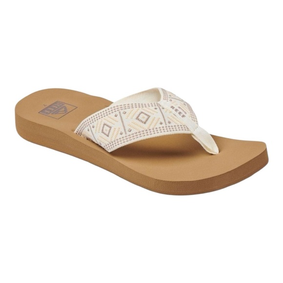 Reef Shoes - REEF Spring Woven Women's vintage white Sandals Arch Support NWOT flip flop | 10